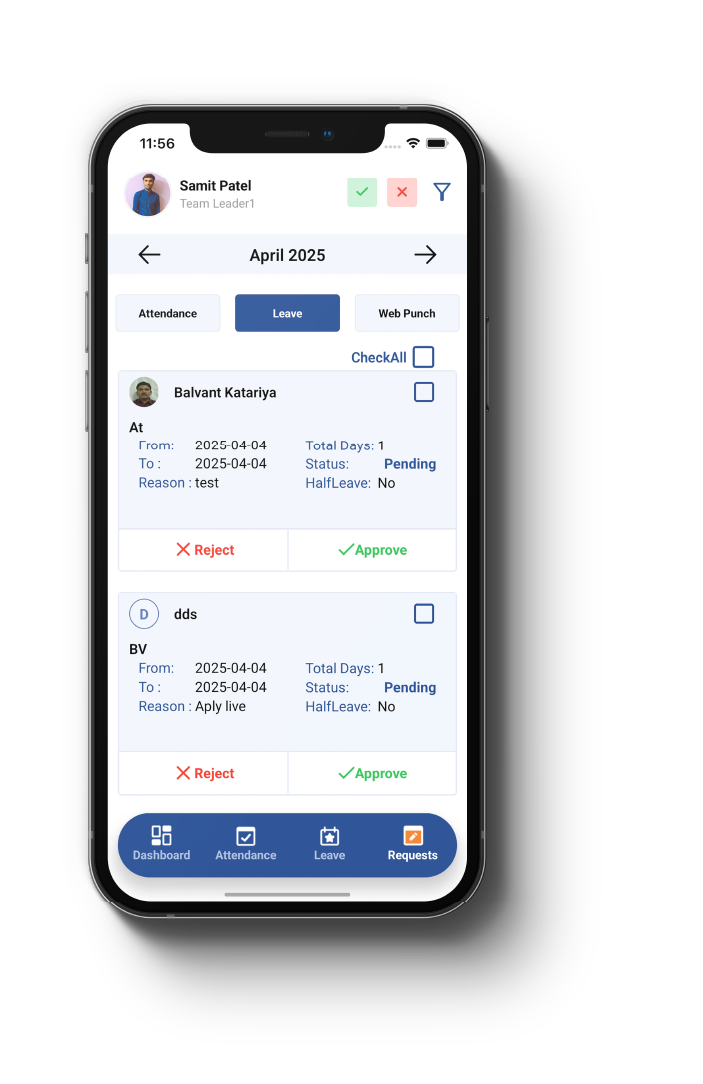 Mobile Leave Management System