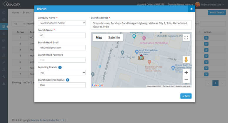 Geo Mark Attendance Marking feature
